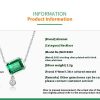 Simple Geometric Cultivation Emerald Popular S925 Sterling Silver Colored Gems Necklace