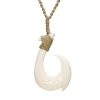 Yak Bone Carved Fishhook Brand Pendant Necklace