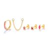 S925 Sterling Silver Fashion Personality Stud Earrings Set