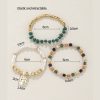 Leaf Pendant Irregular Vintage Pearl Ornamental Stone Bracelet