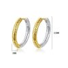 S925 Silver Irregular Texture Circle Ear Clip