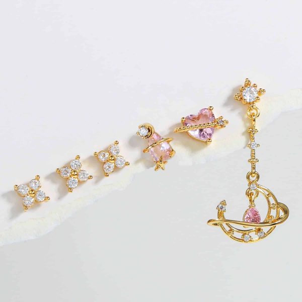 Sweet Love Earrings Set For Women