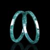 Personalized Natural A Cargo Jade Blue Water Square Bracelet