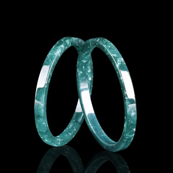 Personalized Natural A Cargo Jade Blue Water Square Bracelet