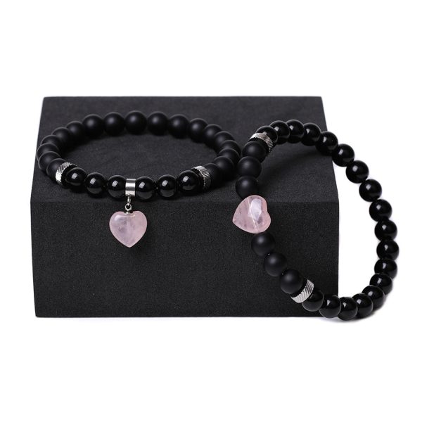 Natural Stone Couple Love Bracelet Suit