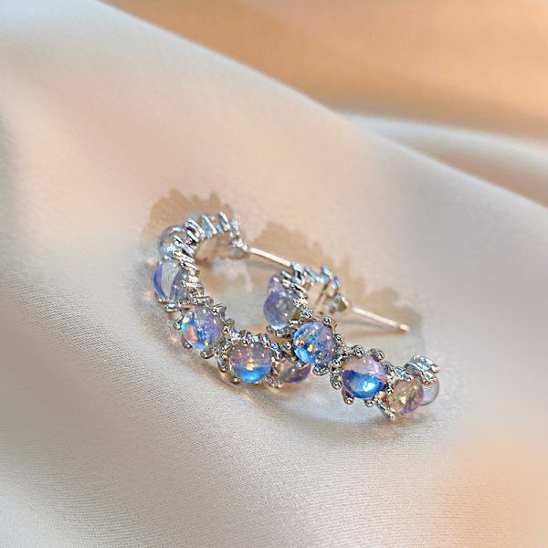 Fashion C- Shaped Circle Female Earrings