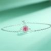 S925 Silver Inlay Color Moissanite Bracelet