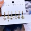 High-end Korean Style Korean Earrings 6-piece Simple Set