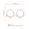 European And American Braided Pearl Earrings Exaggerated Fashion Circle