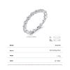 S925 Silver Ins Style Popular Irregular Row Diamond Ring Female