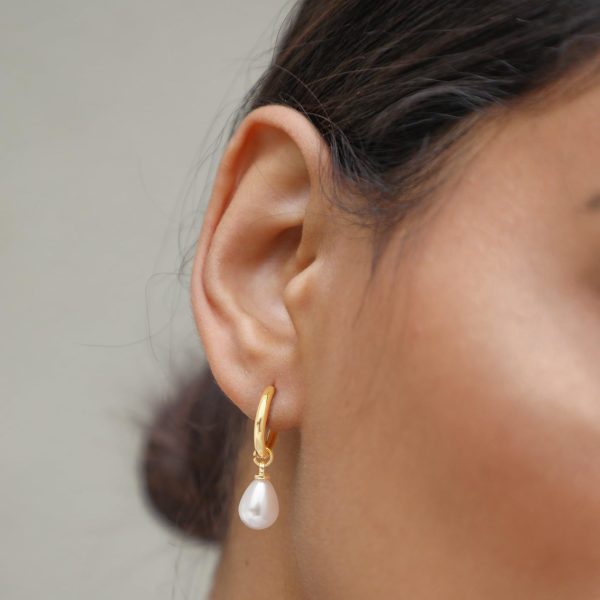 Water Drop Shape Pearl Earrings
