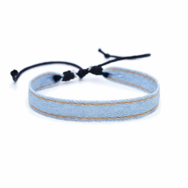 National Style Denim Fabric Bracelet Carrying Strap