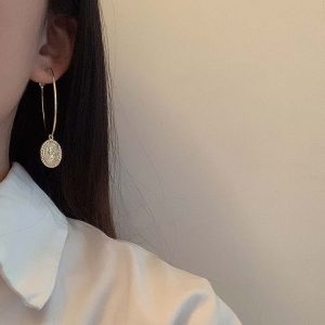 Large Circle Gold-plated Ear Clip