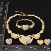 Zinc Alloy Necklace Earrings Bracelet Ring Jewelry Set