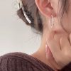 Exaggerating Unique Fashion Irregular Sculptural Feel C-shaped Circle Metal Anisotropic Large Earrings