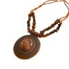 0c11954a-18f6-45af-a54b-e35f2c703b49.jpg Irregular Tiger Eye Stone Oval Pendant Necklace With Retro And Antique Style