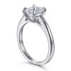 Single Rhinestone Ring S925 Sterling Silver Inlaid Zircon