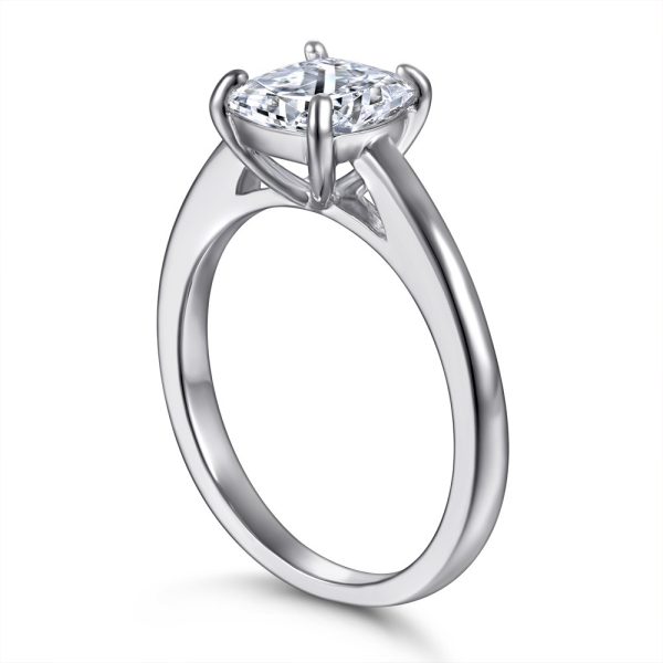 Single Rhinestone Ring S925 Sterling Silver Inlaid Zircon