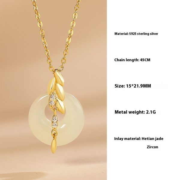 Chinese Style Wheat Necklace Panicle Safe Clavicle Chain