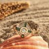 Ins Emerald Diamond Ring Fashion Square