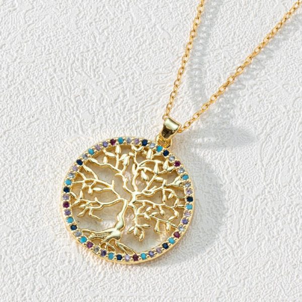 0c5d7793-e4b4-444a-a30f-1cbad8c79397.jpg Popular Round Hollow Tree Of Life Pendant Necklace