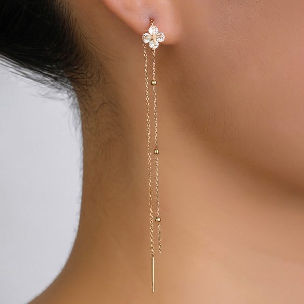 0c65bc17-0633-4b6b-a8c4-5081f8022f46.jpg Gold Religious Jesus Copper Cross Micro-set Zircon Long Tassel Ear Wire