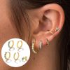 Stacked Earrings Set With Combo Set Ear Clips