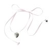 Women's Ribbon Love Pendant Fashion Necklace Clavicle Chain
