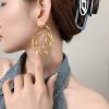 Style Exaggerated Big Circle Three-dimensional Twisted Personality Ear Studs Cold Style High Sense