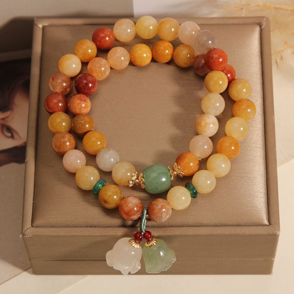 Natural Jinsi Jade Multi-layer Bracelet Women