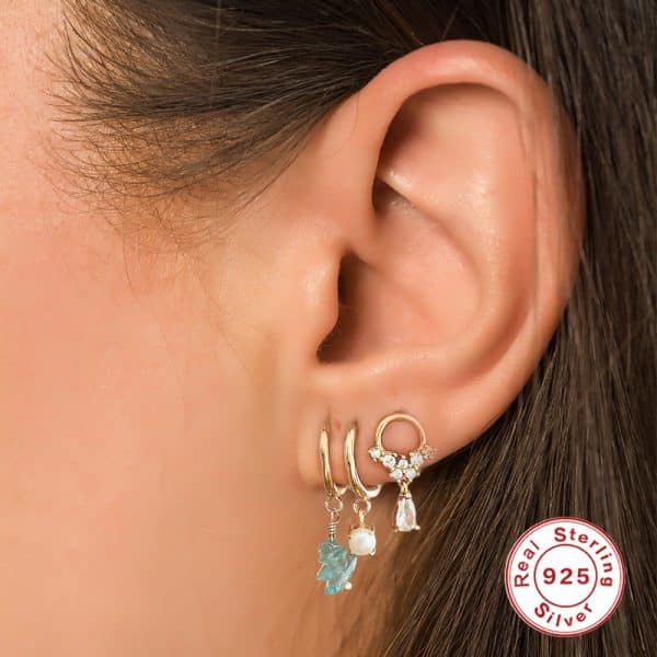 Profiled Natural Stone Earrings Eardrops