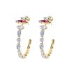 Double C Earrings Diamond Earrings Feminine Temperament Net Red European And American Exaggerated Large Circle Earrings