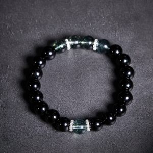 Chinese Style Micro Glass Bead Accessories Black Bracelet