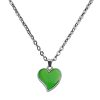 Korean Style Fashionable Warm Mood Color Changing Love Heart Necklace