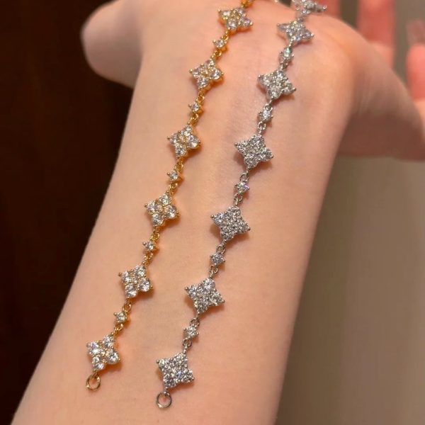 Clover Pull Bracelet Fashion All-match High Carbon Diamond Bracelet