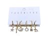 High-end Korean Style Korean Earrings 6-piece Simple Set