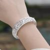 Women's Hollow-out Wide-faced Filigree Bracelet