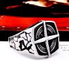 Men's Vintage Alloy Ring Silver Simple