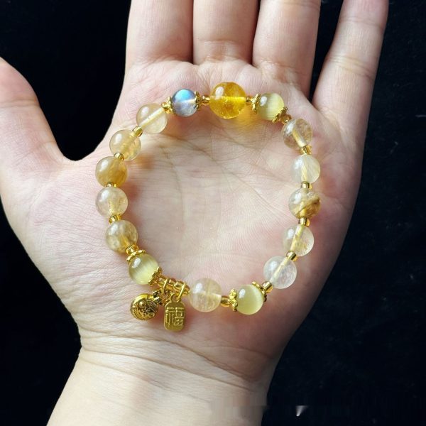 Sunstone Double Circle High Goods Aquamarine Slip Multi-Circle Bracelet