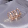 New European And American Four-circle Ear Clip Earrings