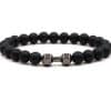 8mm Black Matte Volcanic Stone