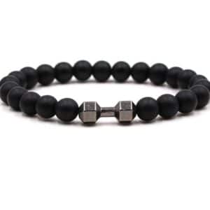 8mm Black Matte Volcanic Stone
