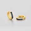European And American Simple Circle Zircon Earrings