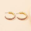 Geometric C- Word Vintage Circle Earrings