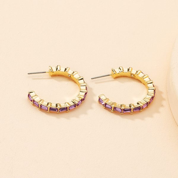 Geometric C- Word Vintage Circle Earrings
