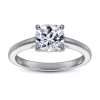 Single Rhinestone Ring S925 Sterling Silver Inlaid Zircon
