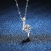 S925 Sterling Silver Necklace Moissanite Clavicle Chain