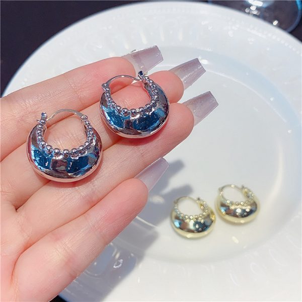 Niche Design Metal Circle Ear Clip Women