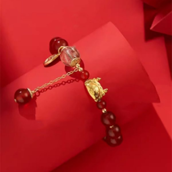 Lucky Blessing Card Hetian Jade Bracelet Chinese Style