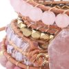Natural Raw Gemstone Red Woven Bracelet Multi-circle